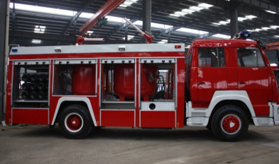 干粉消防車的工作原理